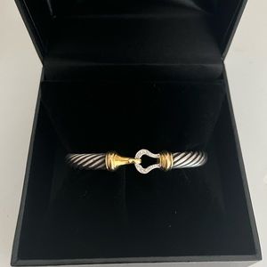 David yurman diamond thick buckle bracelet